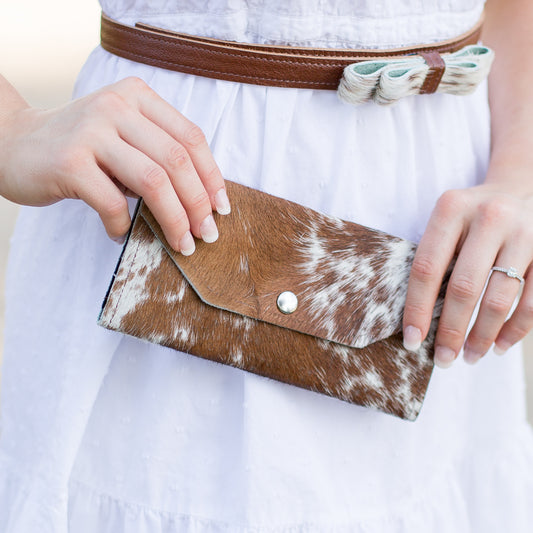 Upcycled LV + Cowhide Wristlet Wallet – Grit + Gals Boutique