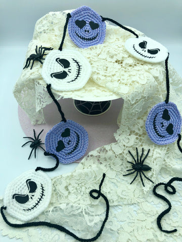 Guirlande Halloween au crochet Jack Skellington