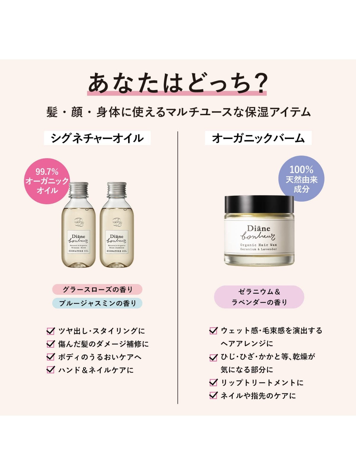 ブランド雑貨総合 ヘアボディオイル ローズネロリの香り ダイアンボヌール オーガニック 100ml