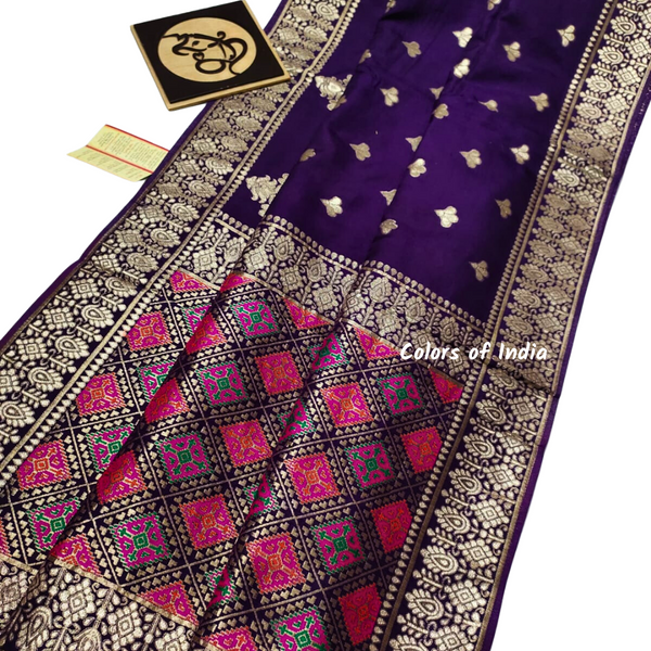 Lilac Tissue Banarasi Saree – kreationbykj