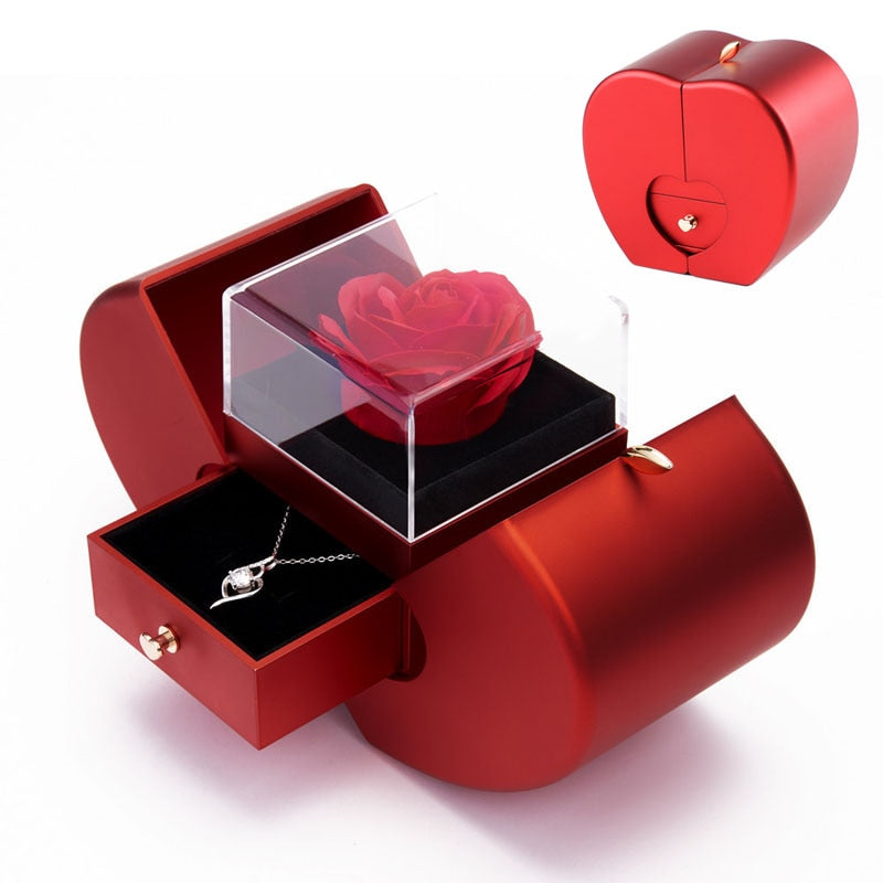 Caja de San Valentín con rosa eterna y colgante. – BEST DEAR