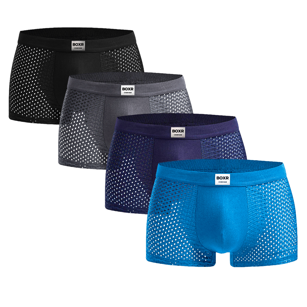 BOXR | Boxers en bambou - Lot de 4 - Multicolore - BOXR Underwear FR product image