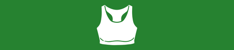 Section verte avec logo de soutien-gorge de sport sans mots
