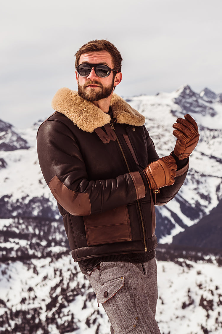 Men's Alpine Shearling Leather Jacket – Alps & Meters