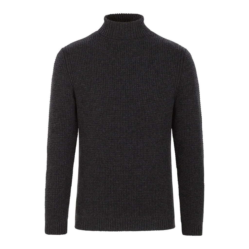 The ROLLNECK I Charcoal  Luxury Soft Wool Jumper I Navygrey