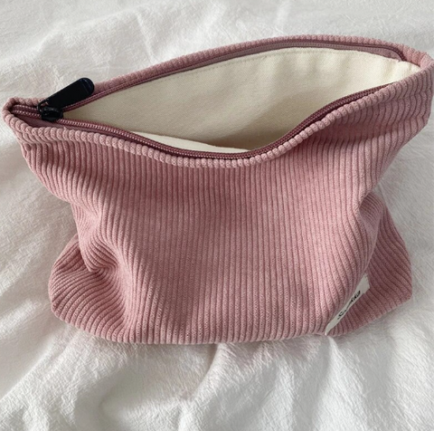 Corduroy Women Cosmetic Bag