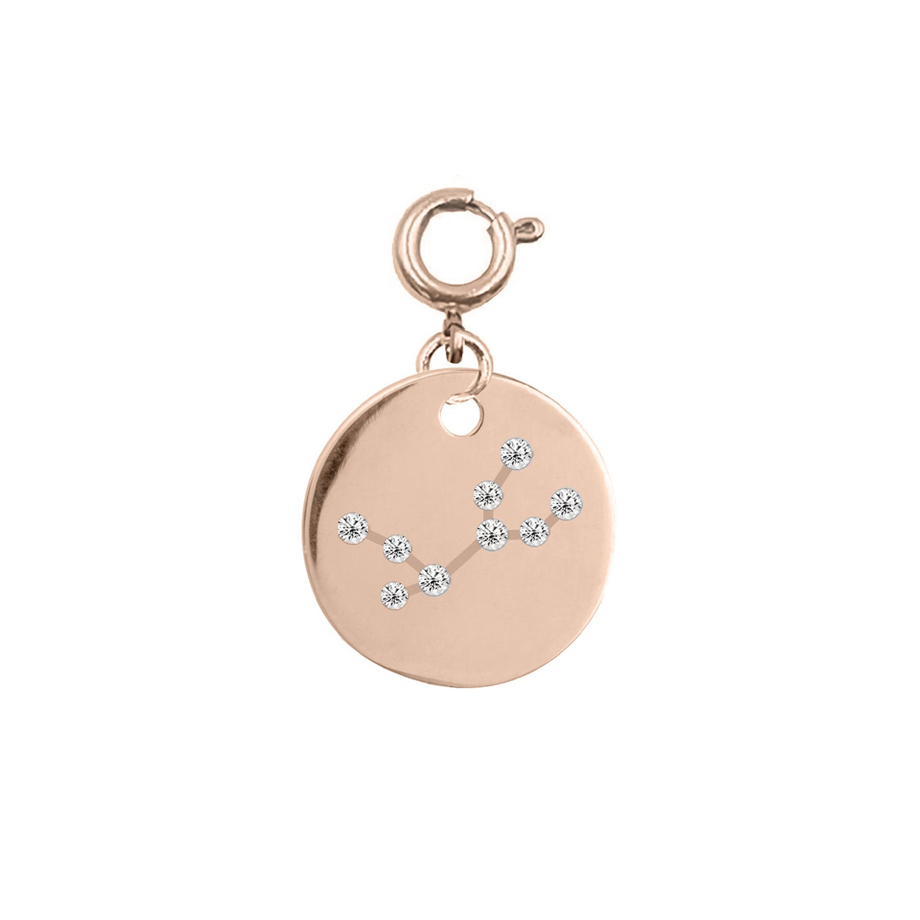 Maker Collection - Rose Gold Virgo Zodiac Charm (Aug 23 - Sep 22) - Arinna Jewelry product image