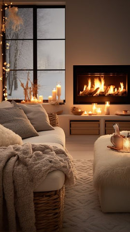 Home design cozy living room winter style