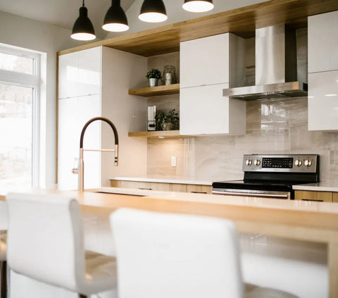 Quartz backsplash kitchen