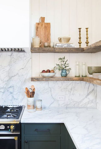 kitchen quartz backsplash