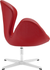 Jacobsen Swan Style Lounge Chair Italian Leather / Red / Without piping