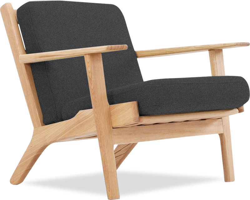 GE 290 Plank Chair Ash Wood / Charcoal Grey