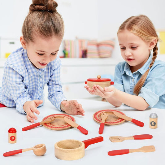 Teamson Kids Wooden Blender play kitchen Toy accessories Green 13 pcs  TK-W00008