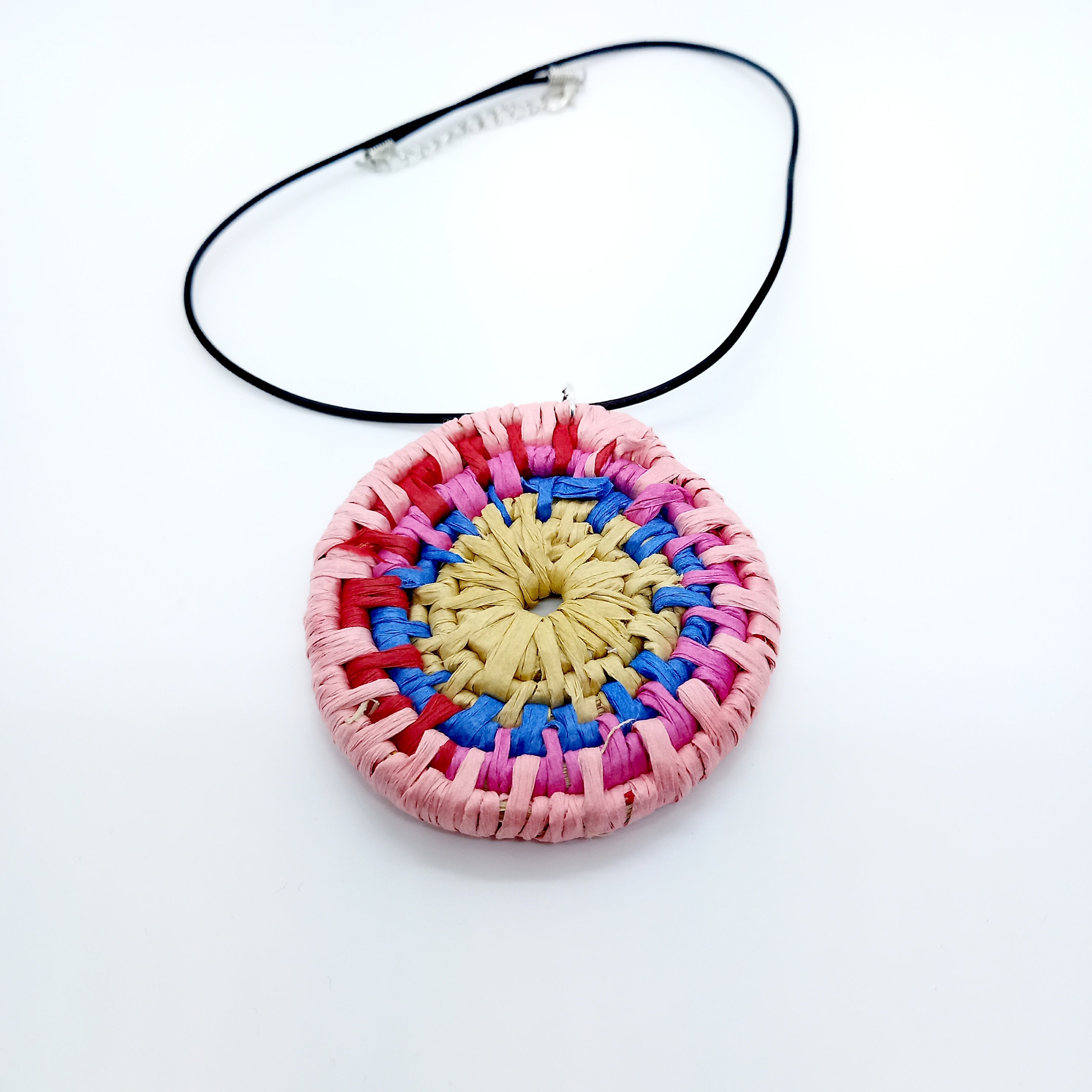 Tiwi Pink Woven Necklace - by Jacinta