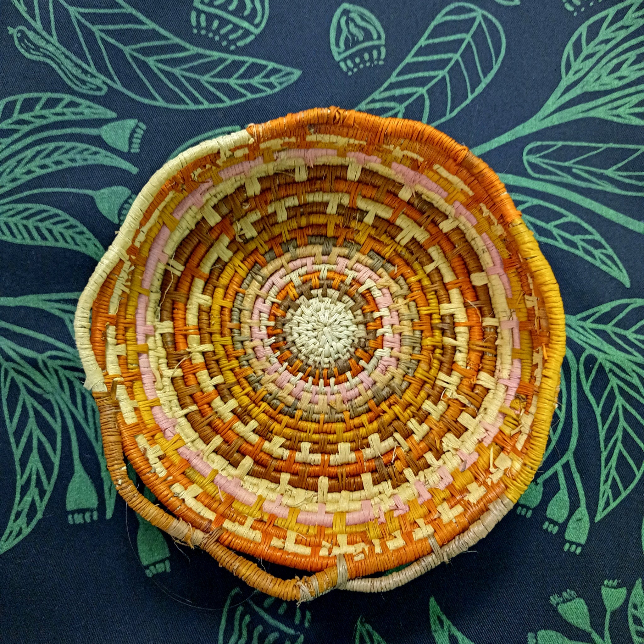 Tiwi Woven Pandanus Basket by Marie