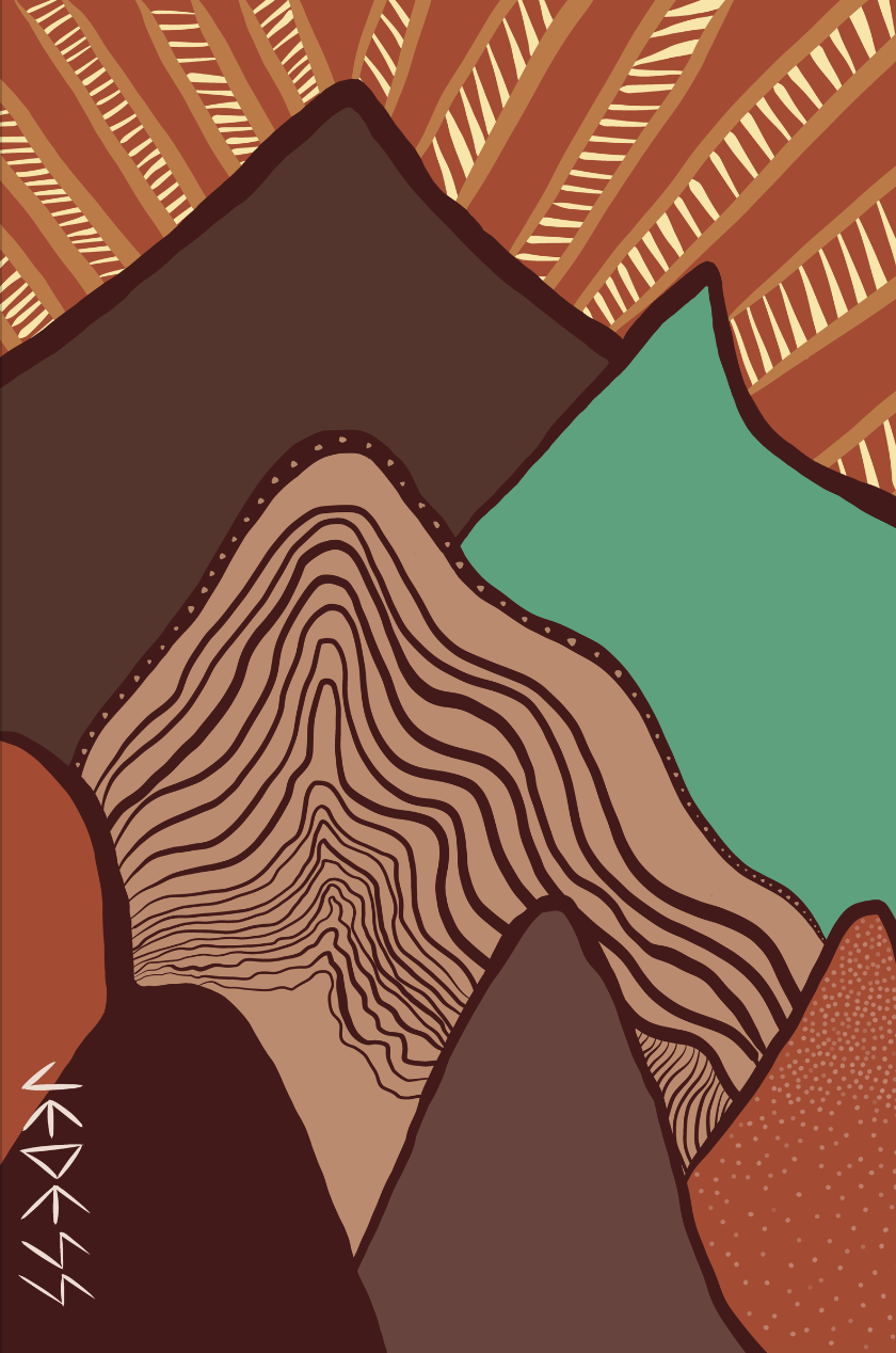 Eco Tea Towels: Mountains by Jedess