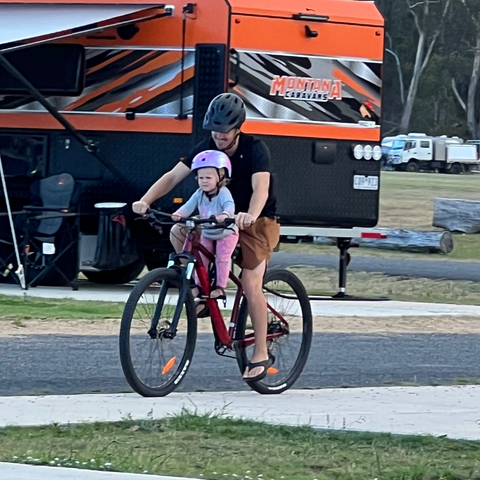 riding bikes with kids