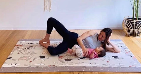 Pilates and yoga mat for mums