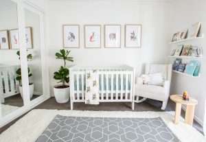 grey geo TPU baby play mat nursery inspiration