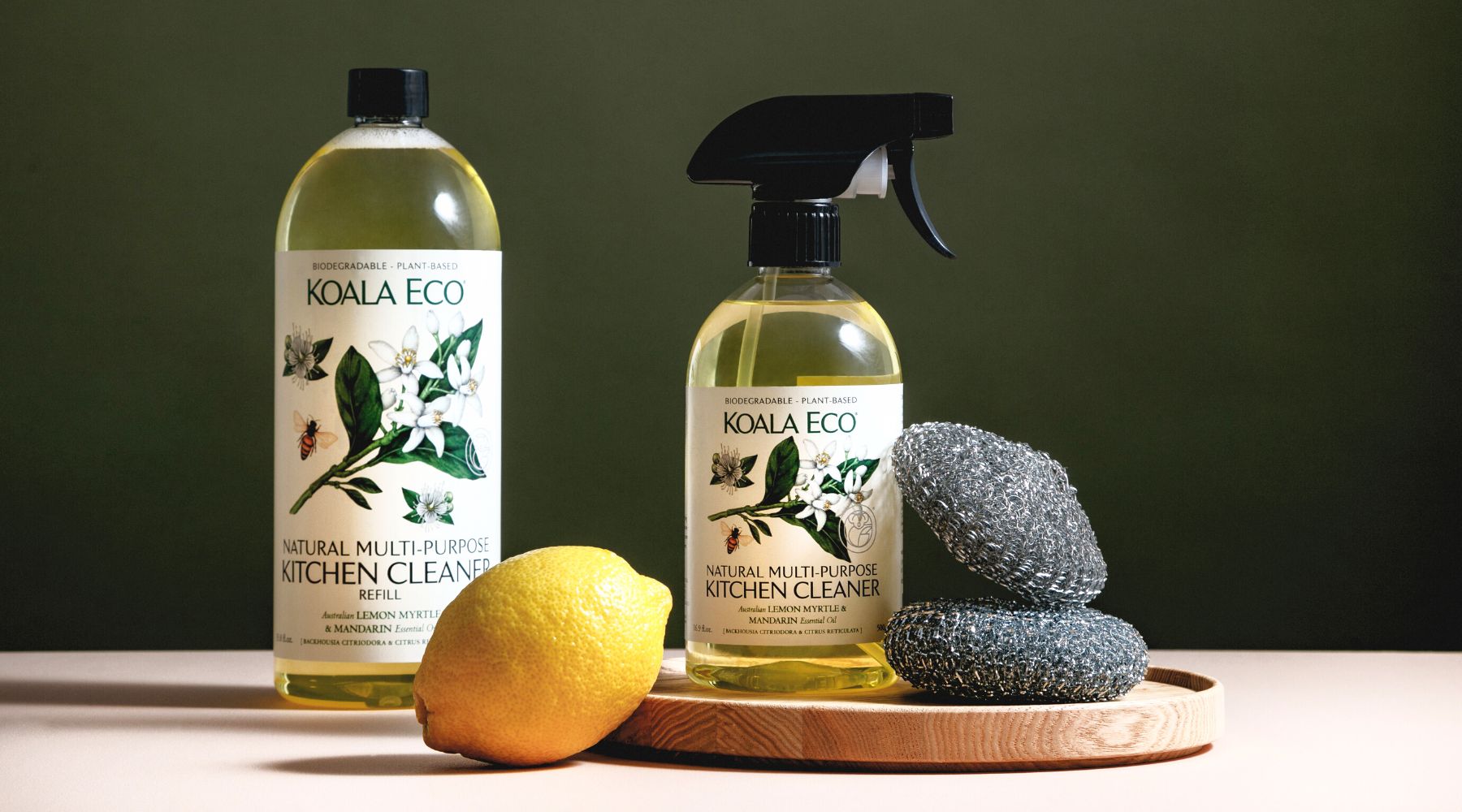 「KOALA ECO 廚房萬用清潔劑」添加澳洲天然精油檸檬香桃木，是植物界中天然有效的殺菌劑。
