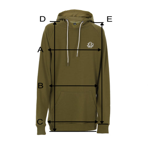 Classic Lightweight French Terry Hoodie - Olive Green