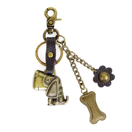 COACH Medium Printed Rexy Bag Charm in Black