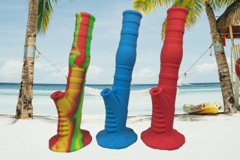 Silicone Bongs on Beach