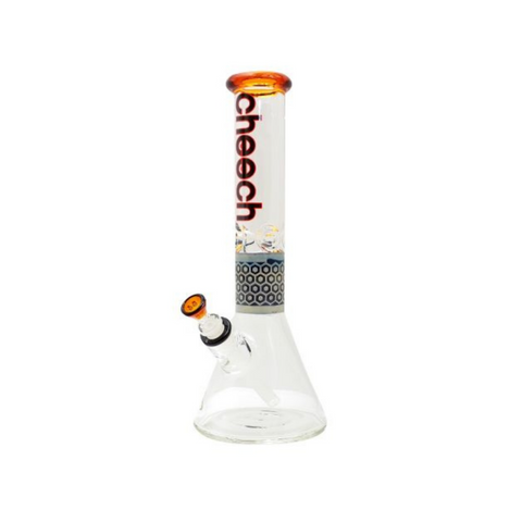 Cheech glass bong with a white background 