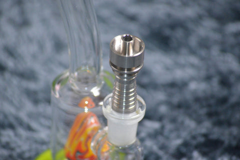 Glass Dab Rig with Titanium Nail 