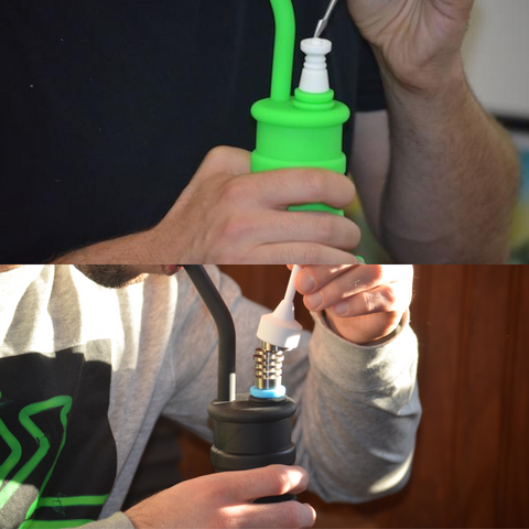 step by step picture of the dab rig process