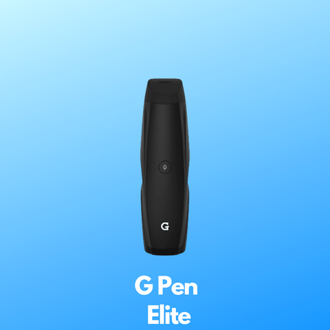 G Pen elite in black with a blue background 