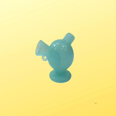 Martian Bubbler in blue with yellow background 