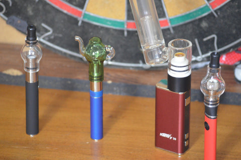 Different types of Glass Globe Wax Pen Vapes 