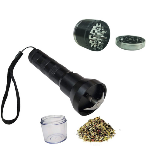 dry herb grinder in electric and metal twist