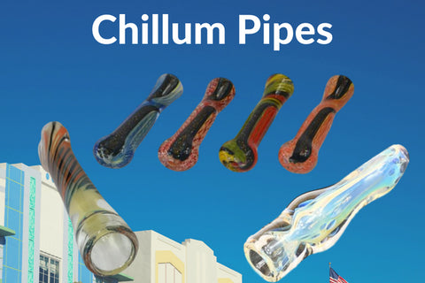handblown glass chillum pipes for sale