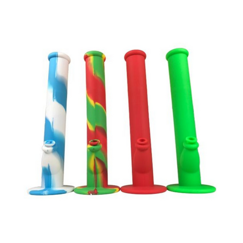 silicone bong in a multiple of different colors 