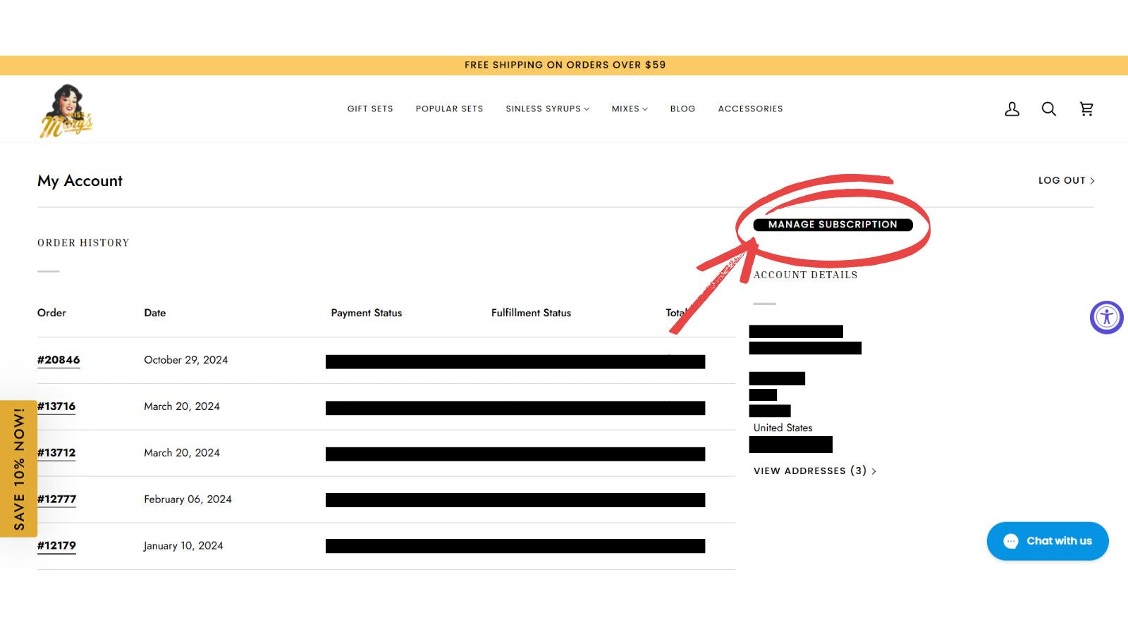Manage Your Subscription login