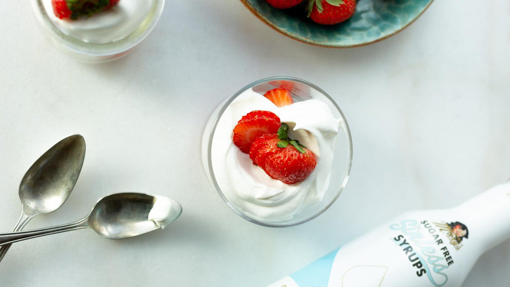 Serve Sinless Sweet Berries & Cream in tiny dessert bowls.