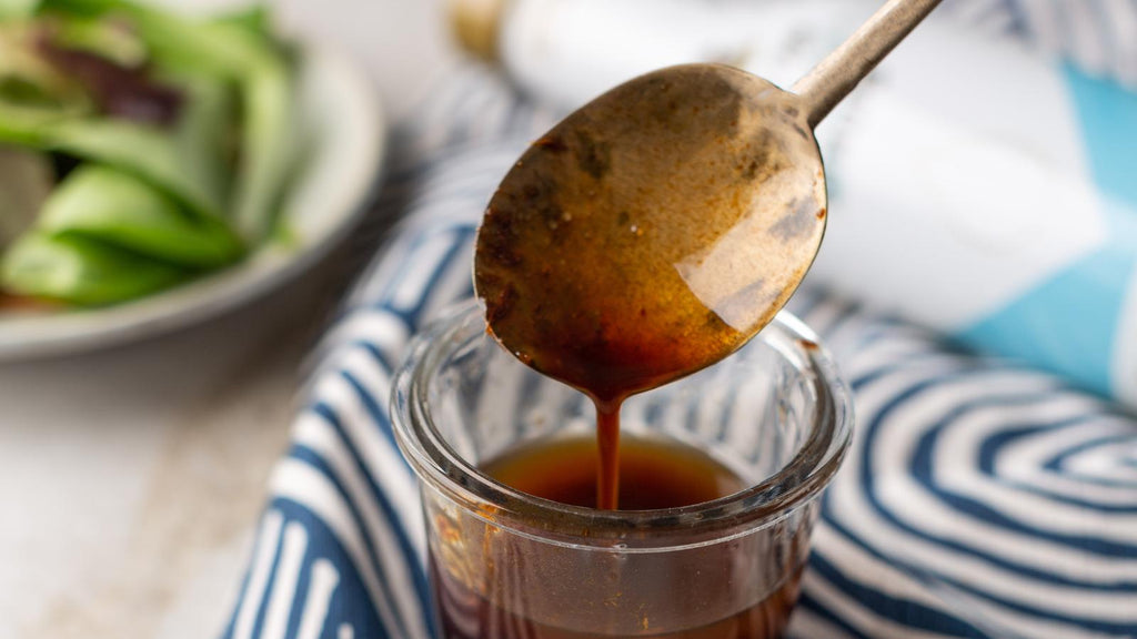 Savory and sugar free sesame ginger dressing from Miss Mary's Mix