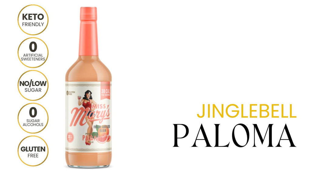 Keto-friendly Jinglebell Paloma recipe - just 2g of sugar