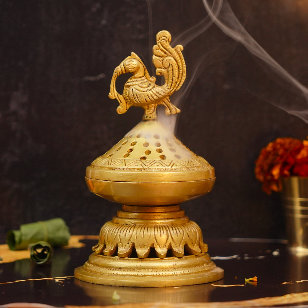 Oud Bakhoor (Set of 6 Fragrances) with Brass Loban Burner for Home Fra –  Vintage Veda