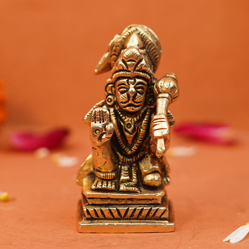 Lord Hanuman Good Luck Idol  Pure Brass Figurine – ServDharm