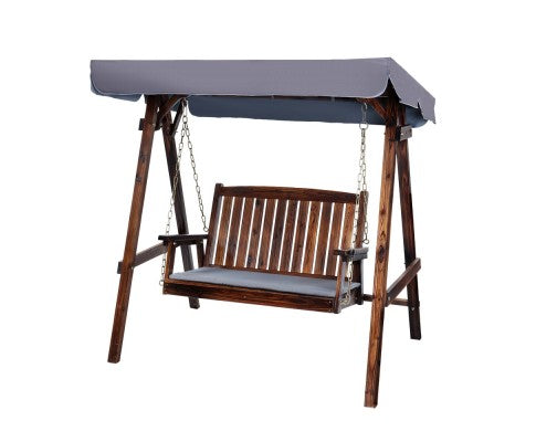 wooden 2 person swing