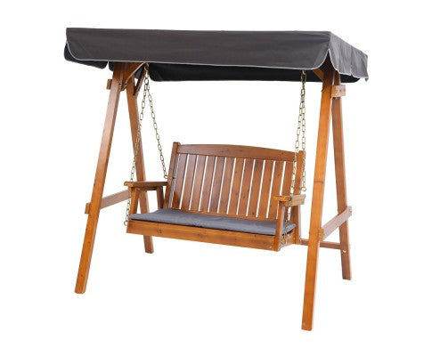 wooden 2 person swing