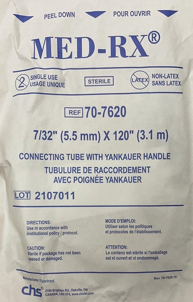 Suction Yankauer. Straight Tip with control valve. 25pk & 50pk