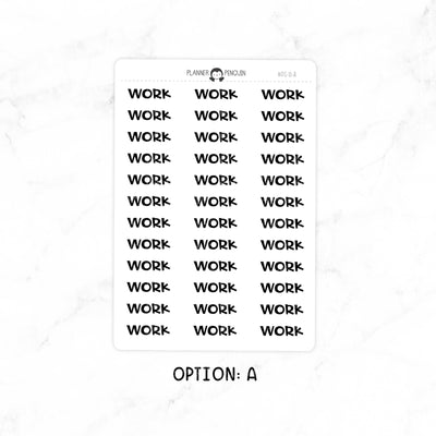 Work - Chunky Script Stickers // #DS-11