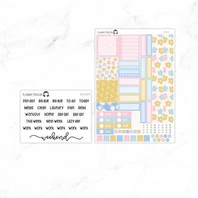 Retro Daisy Hobonichi Cousin A5 Weekly Sticker Kit // #HC-60