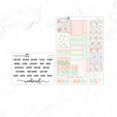 Peach Blooms Hobonichi Cousin A5 Weekly Sticker Kit // #HC-66