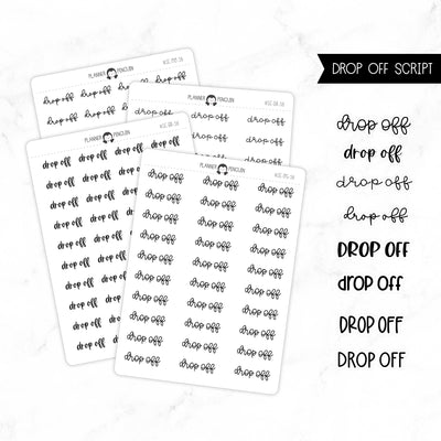 Drop Off Script Stickers // #SC-58