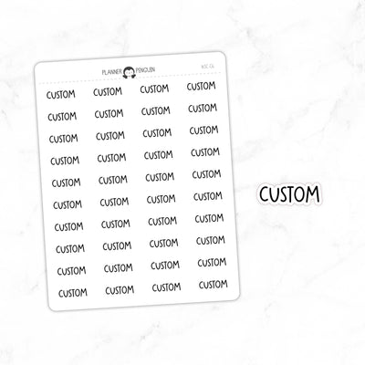 CUSTOM - Script Stickers// #SC-C6